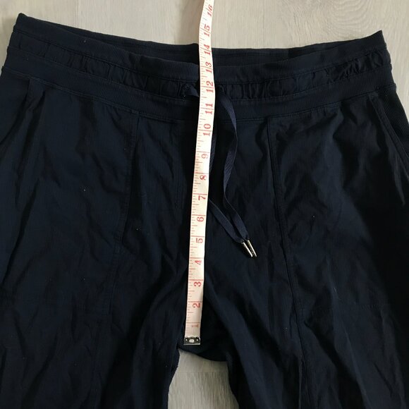 LULULEMON WOMENS STUDIO PANT BLUE CROP WIDE LEG 12 - Picture 5 of 9